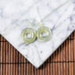 Natural Burmese Jade Icy Yellowish Green Donut Pair