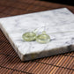 Natural Burmese Jade Icy Yellowish Green Donut Pair