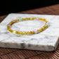 Natural Burmese Jade Icy Yellow Beaded Bracelet with Shaped Beads