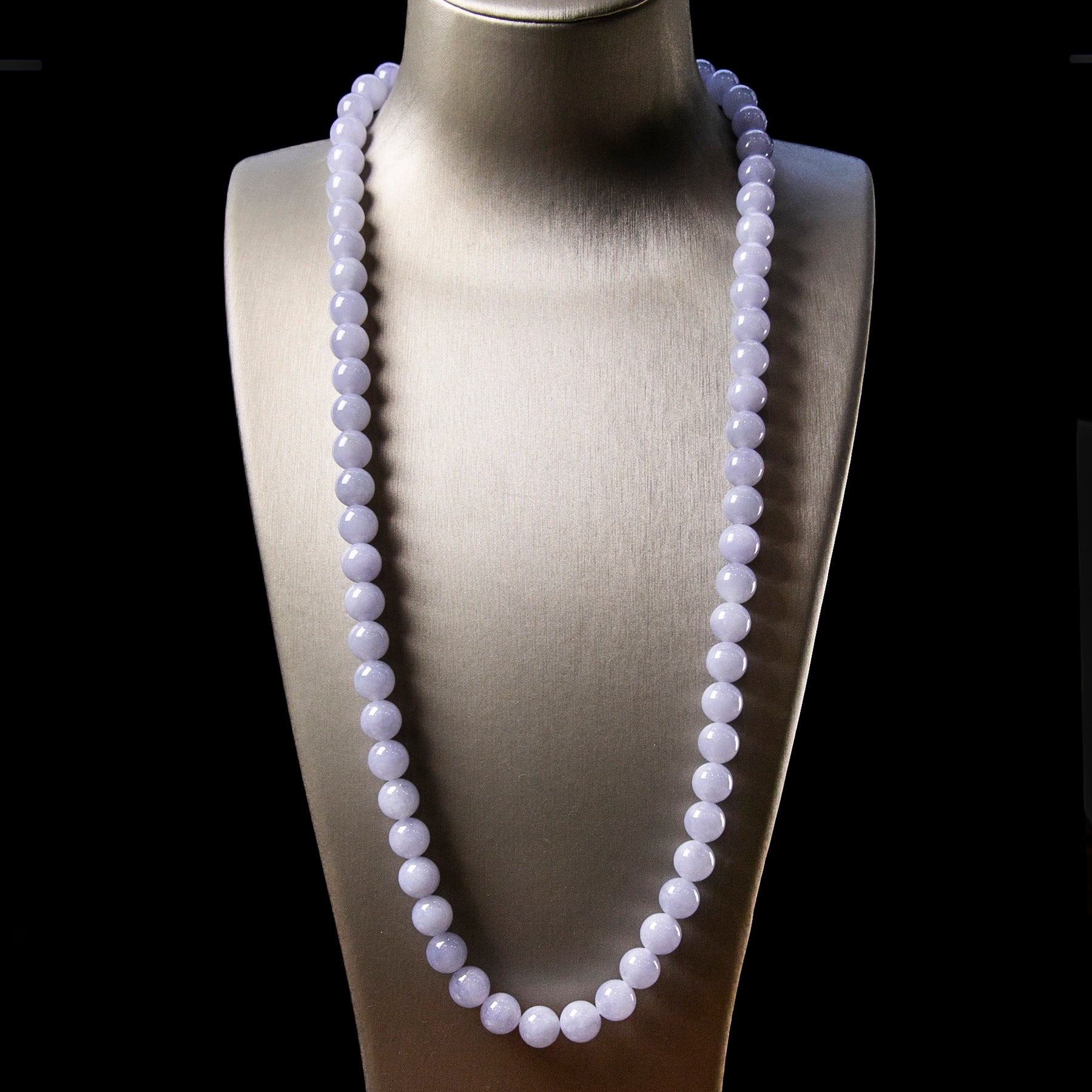 天然緬甸翡翠藍紫大珠串