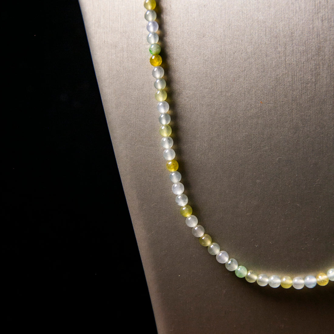 Natural Burmese Jade Icy Multi-Color Beaded Necklace