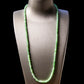 Natural Burmese Jade Light Green Piao Hua Beaded Necklace
