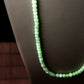 Natural Burmese Jade Light Green Piao Hua Beaded Necklace