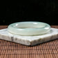 Natural Burmese Jade Icy Light Green Full Circle Bangle (Fits 55-57mm)