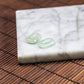 Natural Burmese Jade Icy White Piao Hua Carved Jade Pair