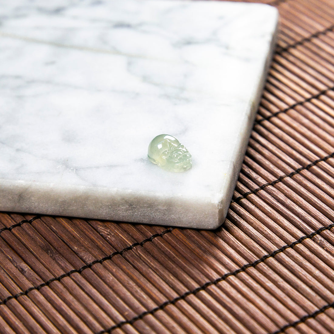 Natural Burmese Jade Icy Light Green Carved Jade Pixiu (With Punched Hole)