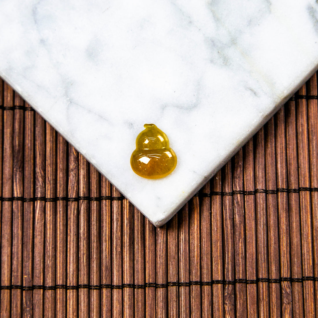 Natural Burmese Jade Icy Orange Carved Jade Hulu