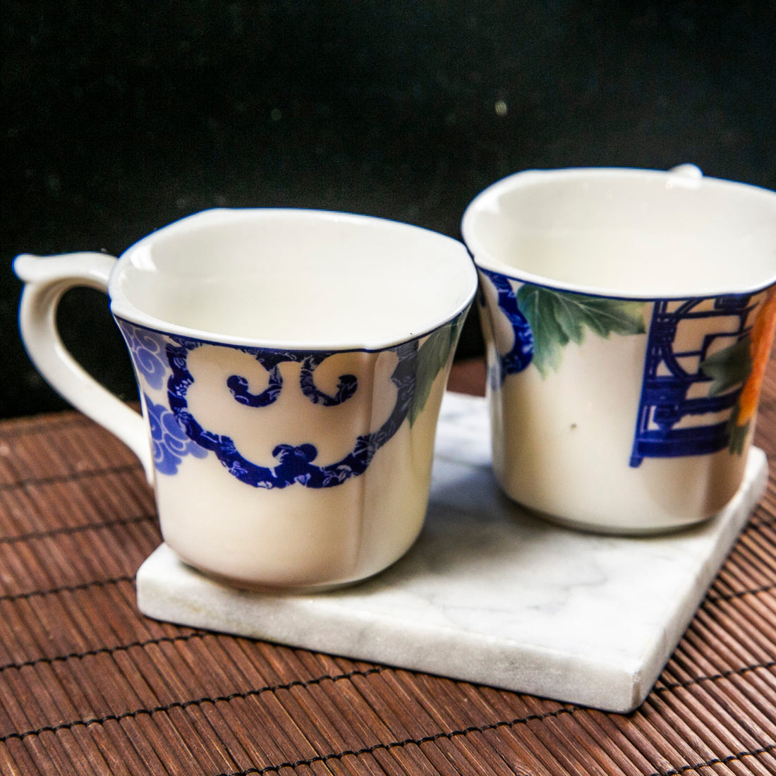 Jing-De Town Ceramic Flower Teacup (Single Piece)