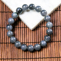 Natural Burmese Jade Black Wuji Beaded Bracelet
