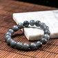 Natural Burmese Jade Black Wuji Beaded Bracelet