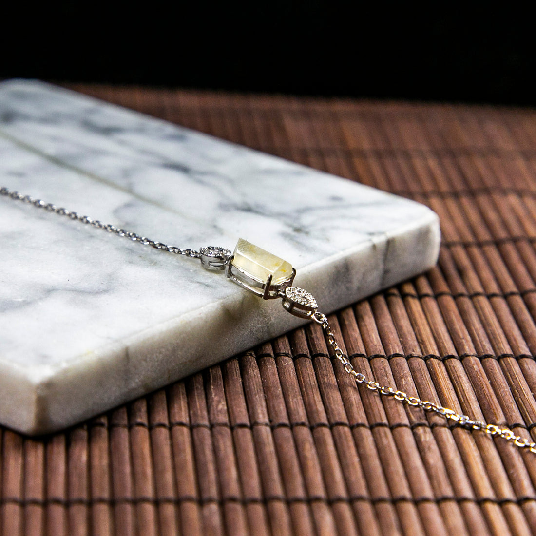 S925 Zircon Natural Burmese Jade Icy Yellow Jade Bracelet (Fits 16-19cm Wrists)