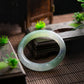 天然緬甸翡翠高冰春彩正圈手鐲 (適合手圍 55-57 mm)