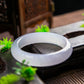 天然緬甸翡翠高冰淡春彩正圈手鐲 (適合手圍 50-52 mm)