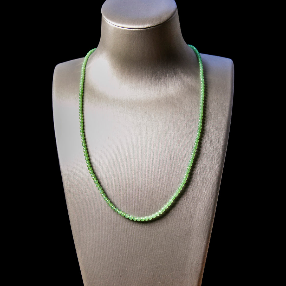 天然緬甸翡翠冰果綠小米珠串