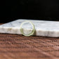 Natural Burmese Jade Lustrous Icy Light Green Jade Ring