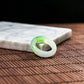 Natural Burmese Jade White & Green Jade Ring