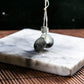 Natural Burmese Jade Icy Black Wuji Donut Pair