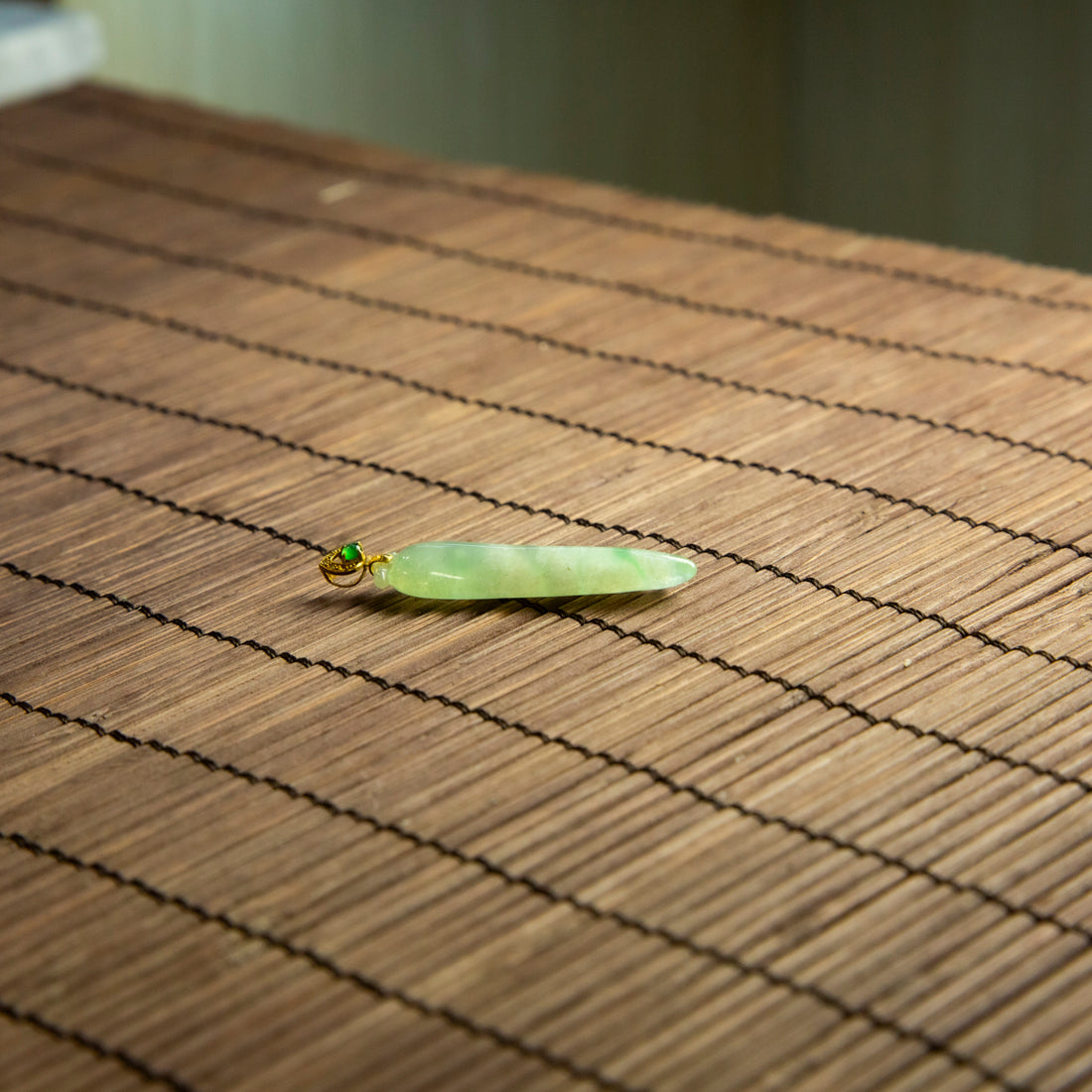 18K黃金鑲鑽冰種辣椒吊墜