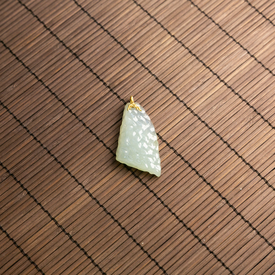 18K黃金冰種隨形吊墜