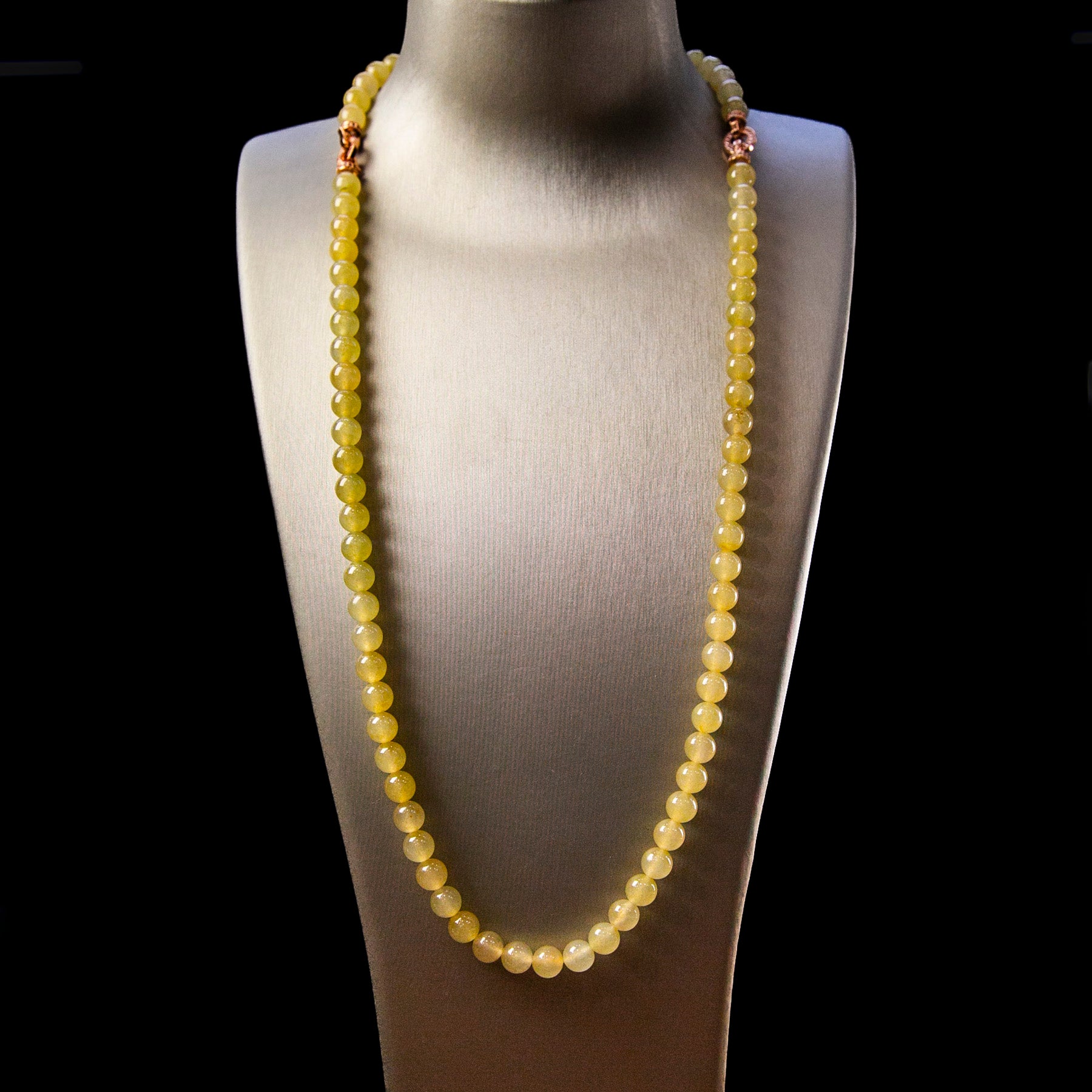 天然緬甸翡翠冰黃翡珠串 頸鏈&手鍊兩用款