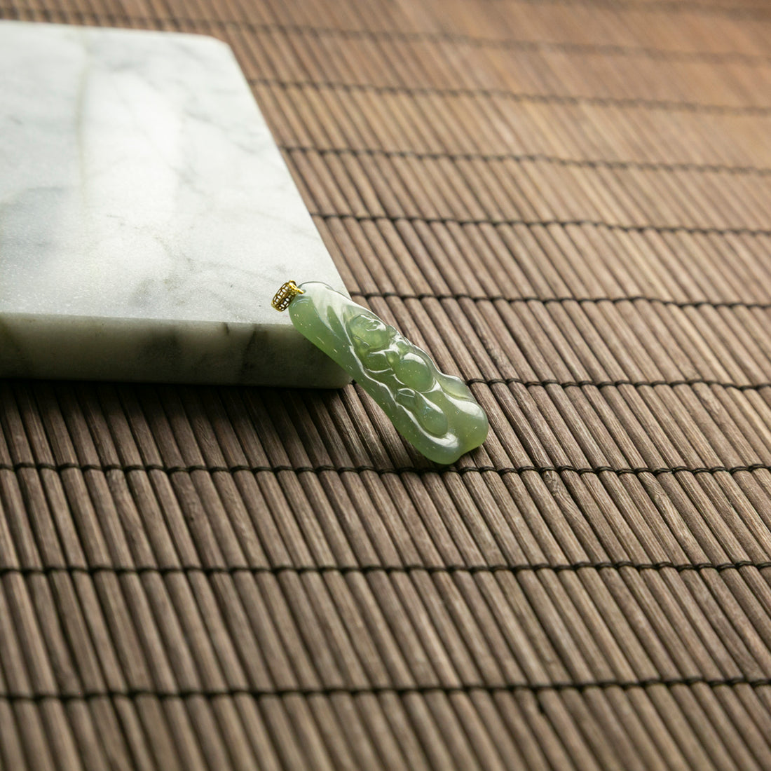 18K天然緬甸冰種笑佛翡翠吊墜