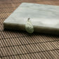 18K Gold Natural Burmese Jade Icy Ruyi Pendant