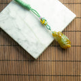 Natural Burmese Yellow Jadeite "Lotus Pond Fun" Pendant