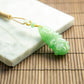 Natural Burmese Jade Green Lettuce Pendant