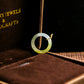 Natural Burmese Jade Icy White Piao Hua Jade Ring with Shades of Yellow