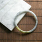 Natural Burmese Jade Tri-Color Full Circle Bangle (Fits Size 60-62mm)