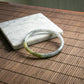 Natural Burmese Jade Tri-Color Full Circle Bangle (Fits Size 60-62mm)
