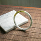 Natural Burmese Jade Tri-Color Full Circle Bangle (Fits Size 60-62mm)