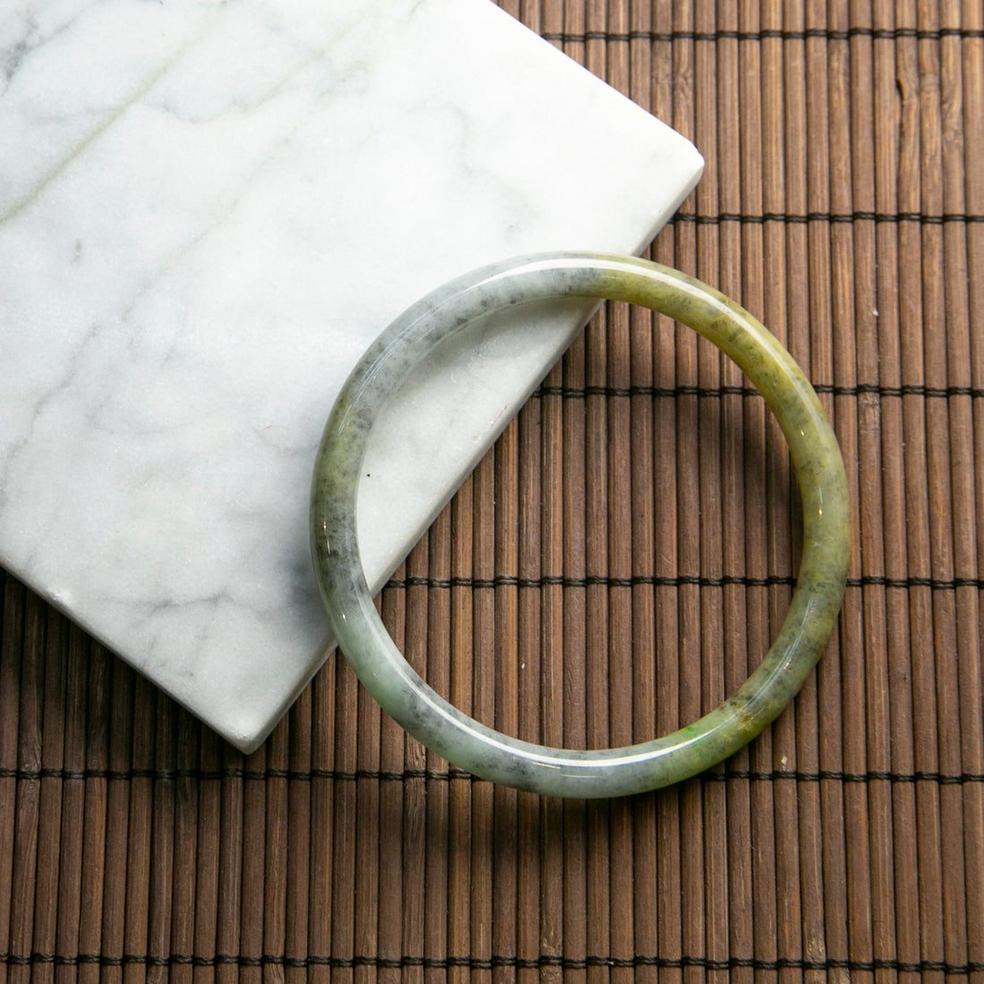 天然緬甸翡翠三彩手鐲 (適合圈口 59-61mm)