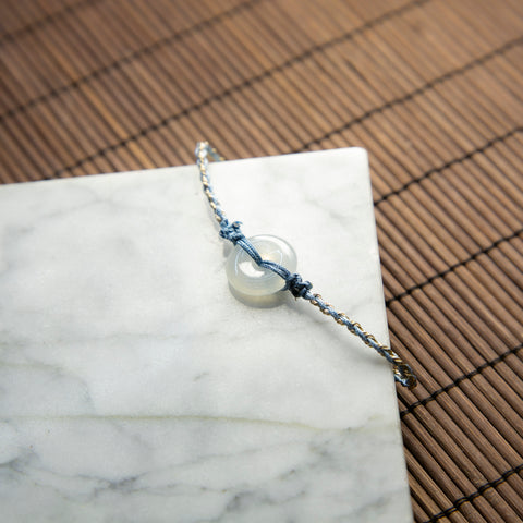 Light Blue x Gold Knotted Bracelet