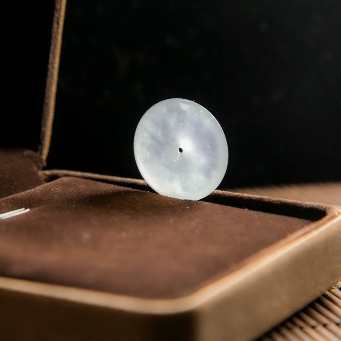 天然緬甸翡翠冰白平安扣