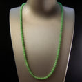 天然緬甸翡翠冰果綠飄花珠串