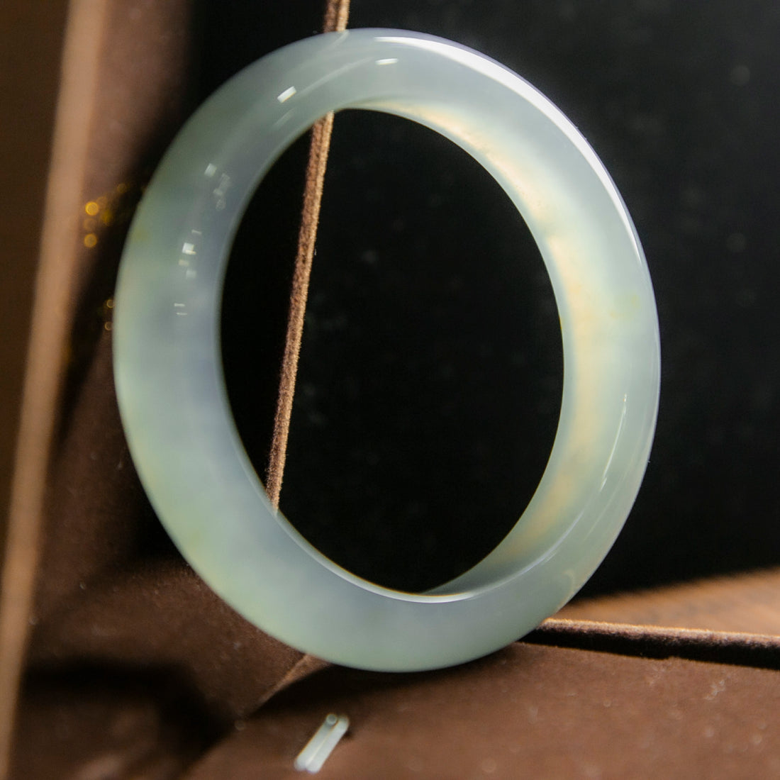 天然緬甸翡翠冰藍正圈手鐲 (適合手圍 51-53mm)