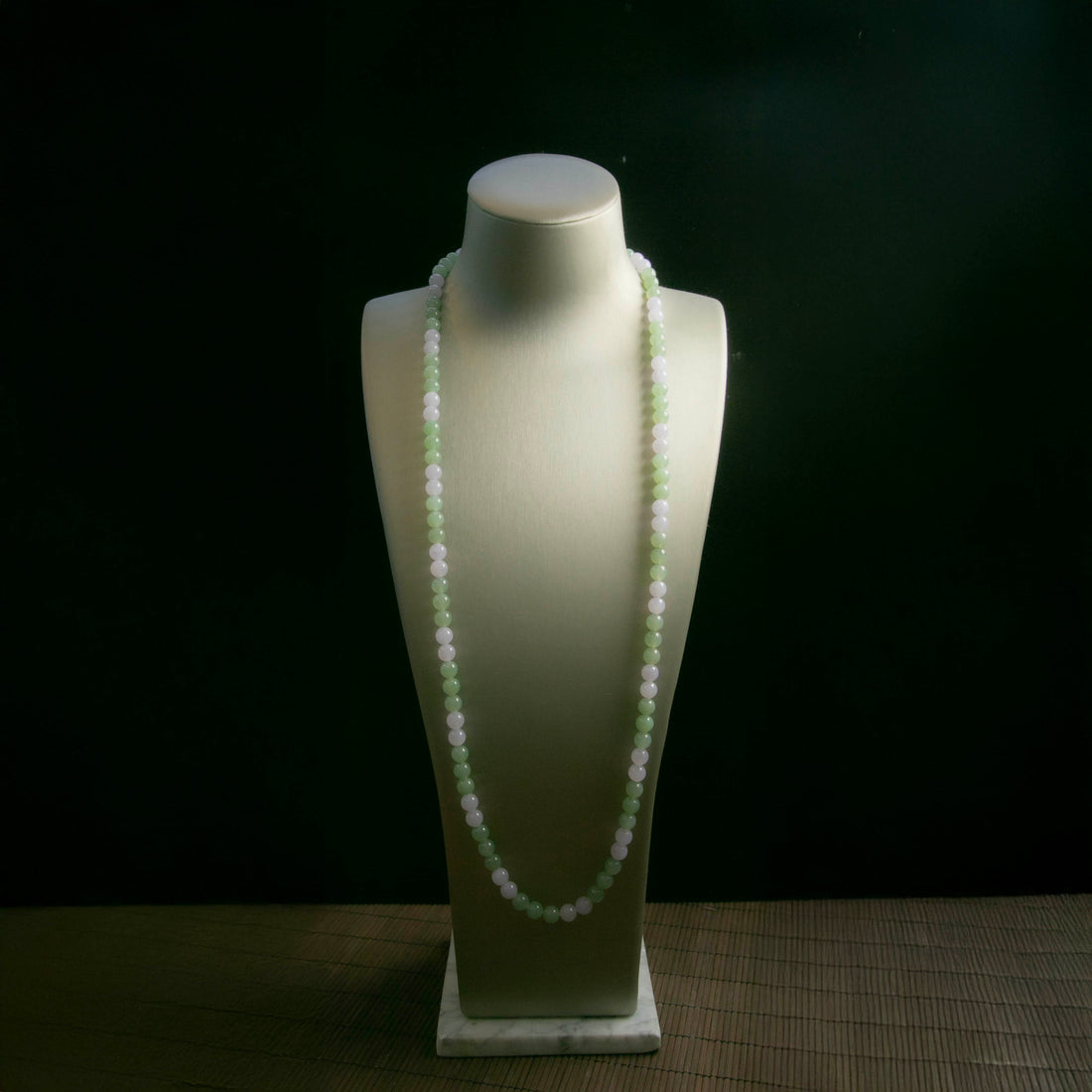 天然緬甸翡翠藍綠粉紫雙色珠串