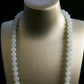 Natural Burmese Jade Icy Blue Beaded Necklace