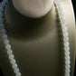 Natural Burmese Jade Icy Blue Beaded Necklace