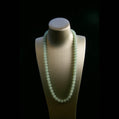 Natural Burmese Jade Light Green Beaded Necklace