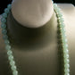 Natural Burmese Jade Light Green Beaded Necklace