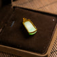 18K Gold Diamond Natural Burmese Jade Icy Light Green Piao Hua Pendant