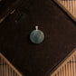 18K White Gold Natural Burmese Jade Black Wuji Round Pendant