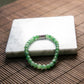 天然緬甸翡翠冰飄綠珠串手鏈