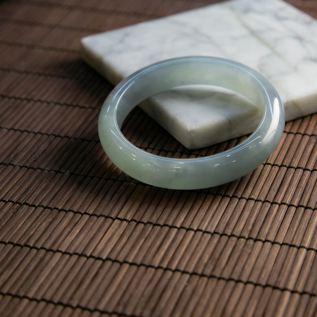 天然緬甸翡翠冰藍正圈手鐲 (適合圈口 55-57)