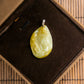 18K Gold Diamond Natural Burmese Jade Icy Yellow Guanyin Pendant