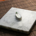 18K Platinum Diamond Natural Burmese Jade Glassy Leaf Pendant