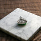 18K Platinum Diamond Natural Burmese Jade Full Green Buddha Pendant