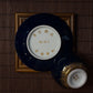Blue and Gold Marine-Patterned Gaiwan Set
